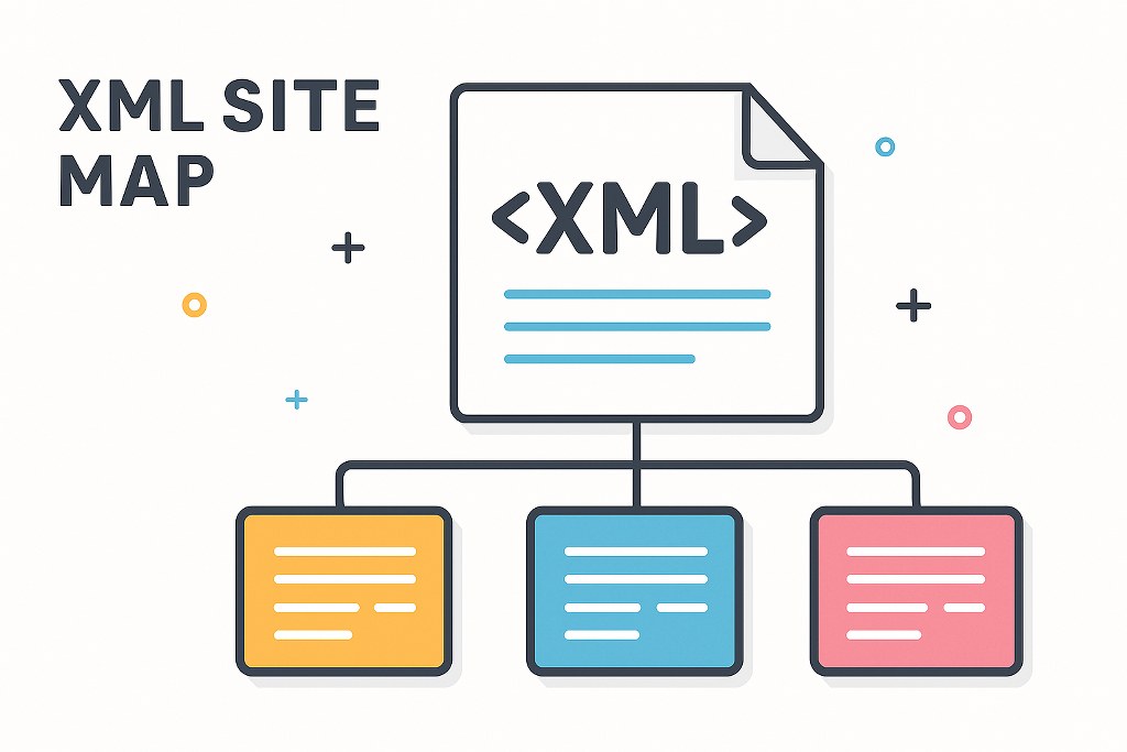 XML sitemap illustration.