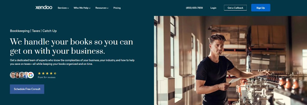 Xendoo Website Homepage