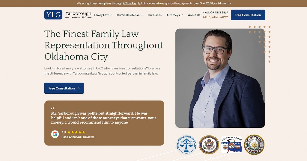 Yarborough Law Group's website.