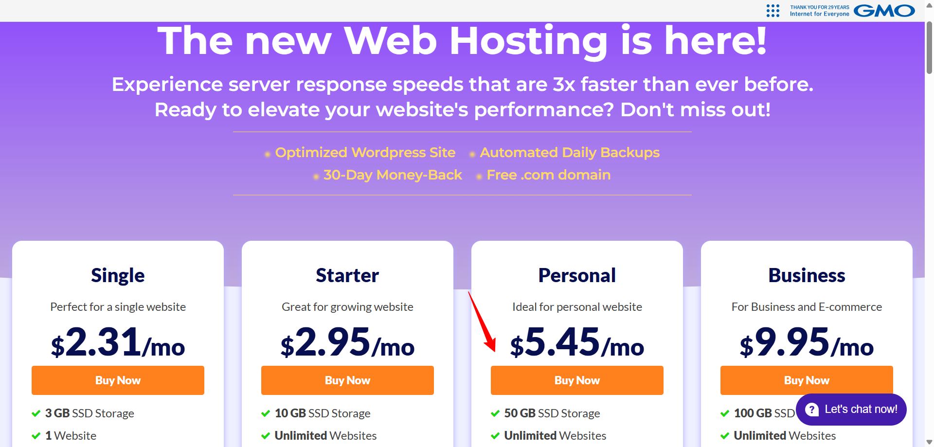 Hosting plans
