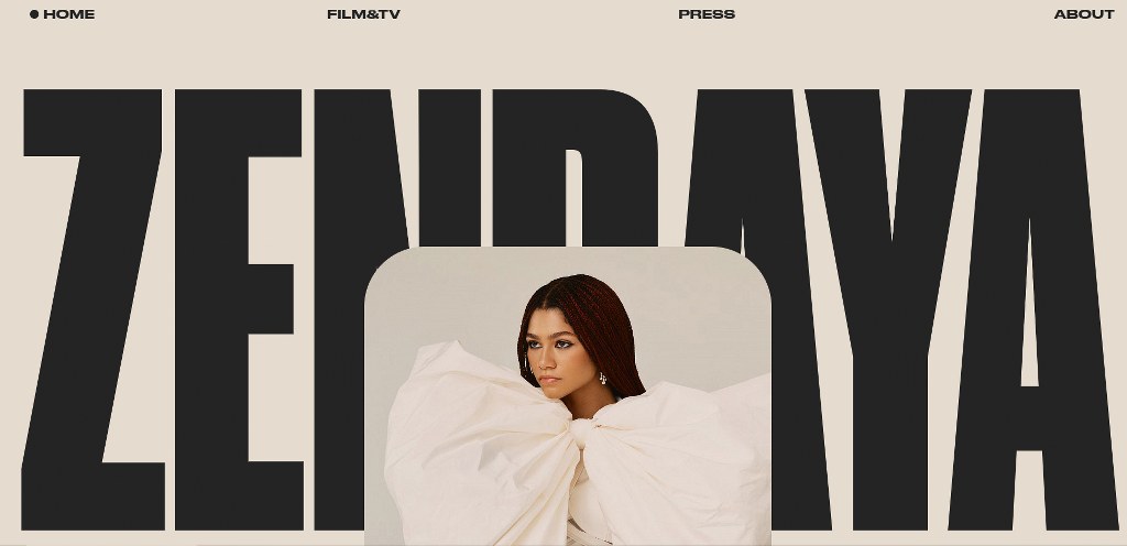 Zendaya's website.