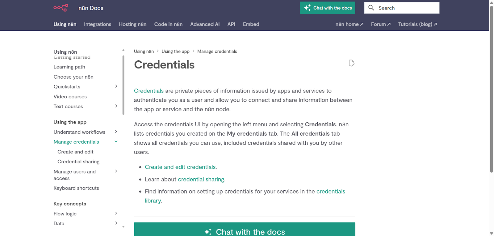 n8n documentation portal overview