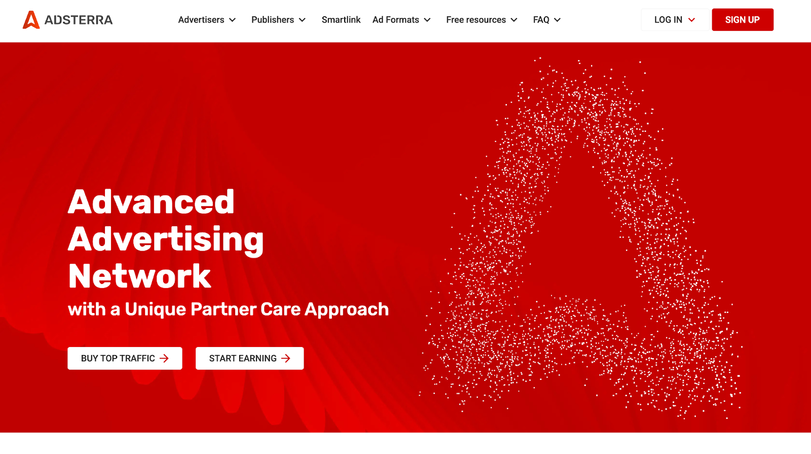 Adsterra homepage screenshot