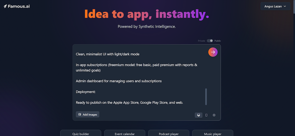 screenshot of the prompt