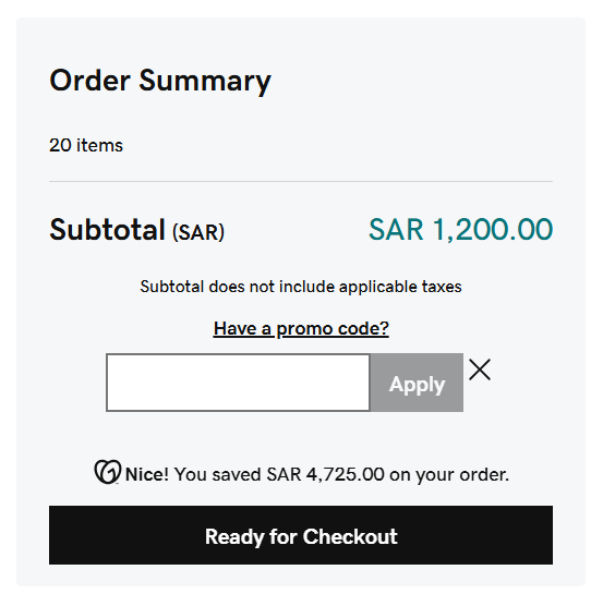 Récapitulatif de commande GoDaddy avec champ code promo