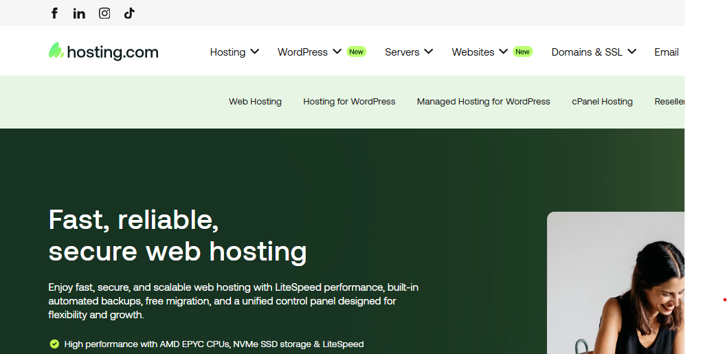Step 1 - Visit Hosting.com to view Black Friday coupons and deals