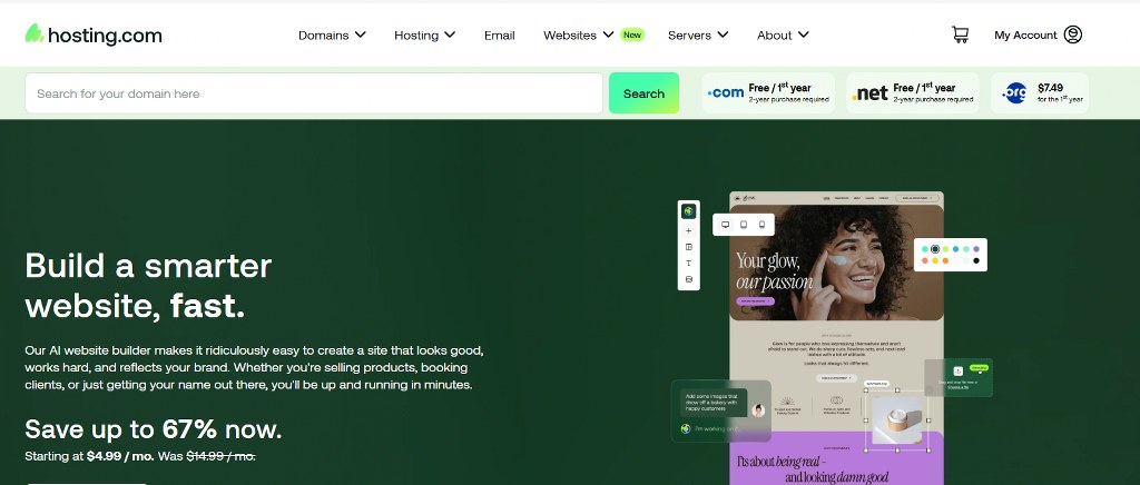 hosting.com is a good hosting service provider that a client can choose wisely