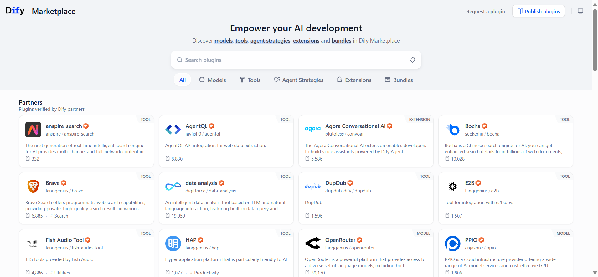 Dify's marketplace