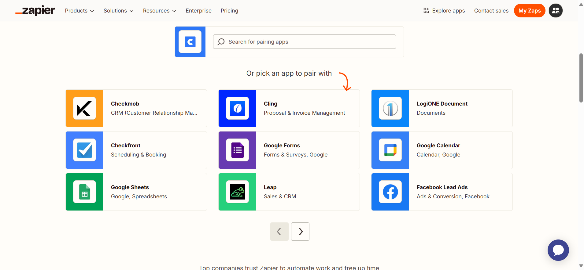Zapier’s integrations