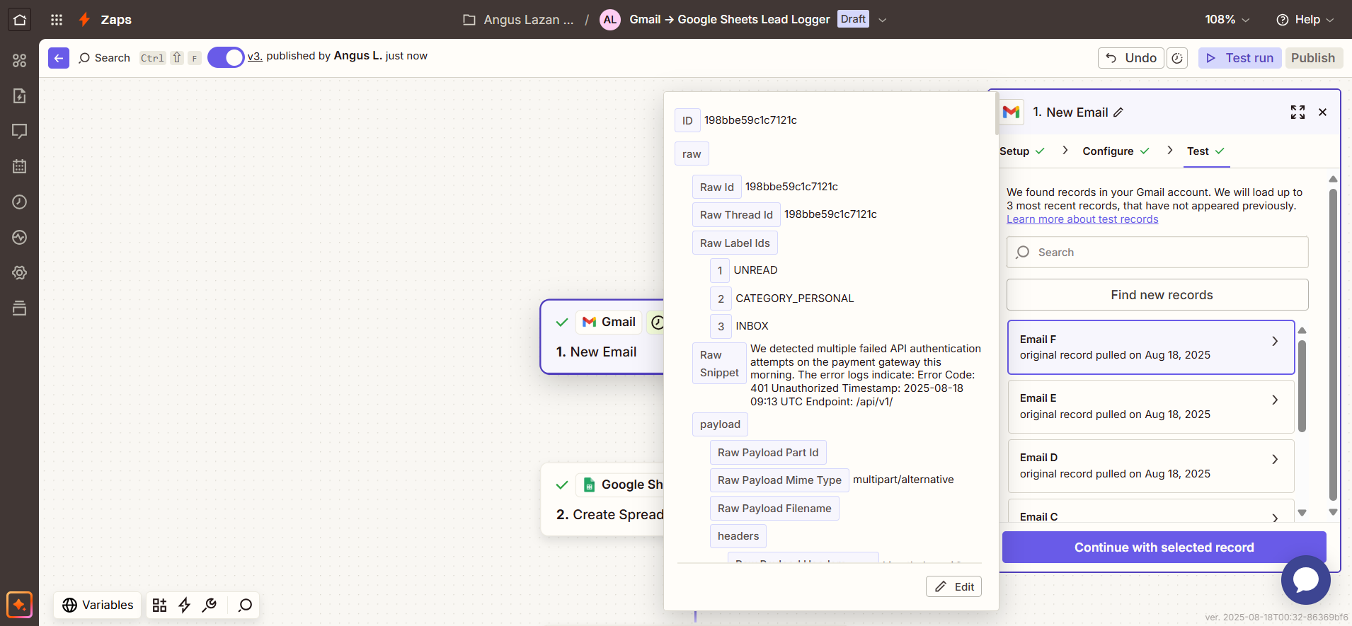 Gmail trigger