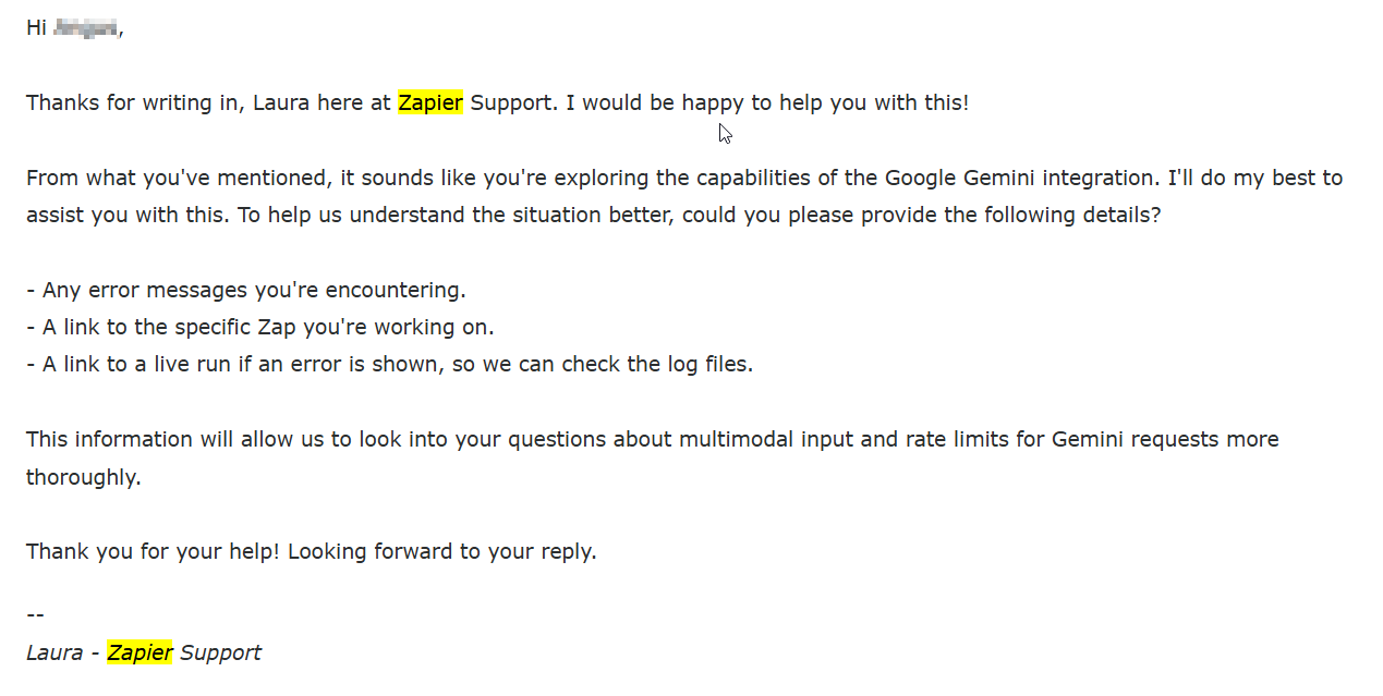 Zapler ticket support