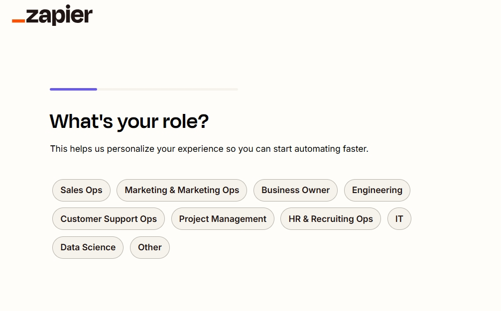 selecting a role