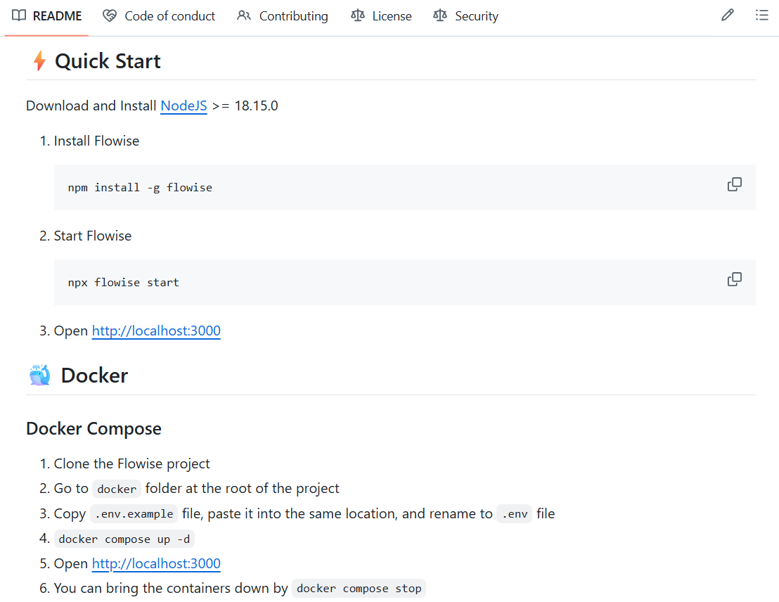 Quick Start instructions