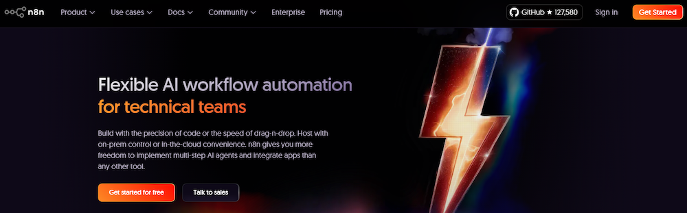 “Get started for free” button
