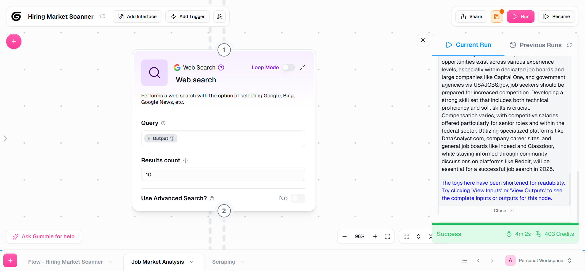 Web Search Node