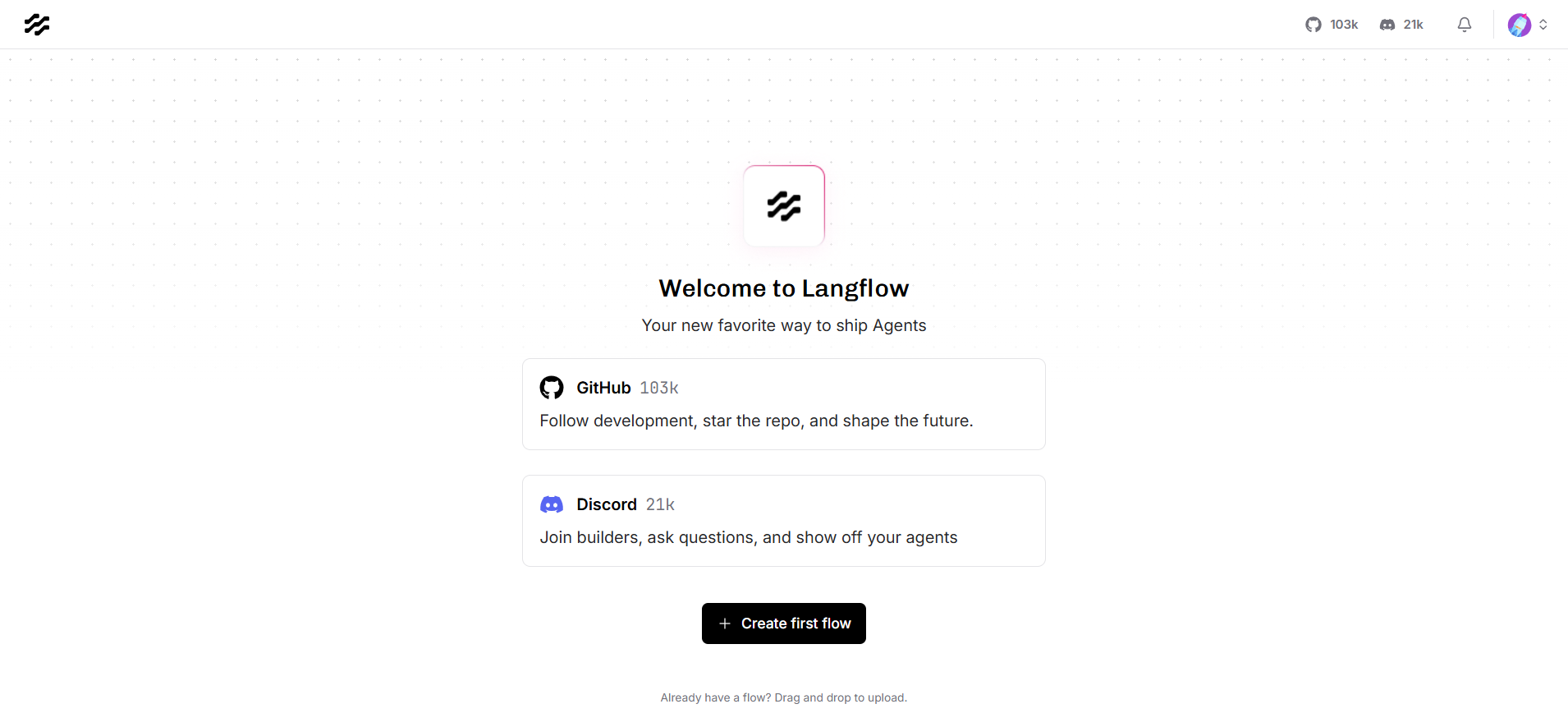 Welcome to langflow page