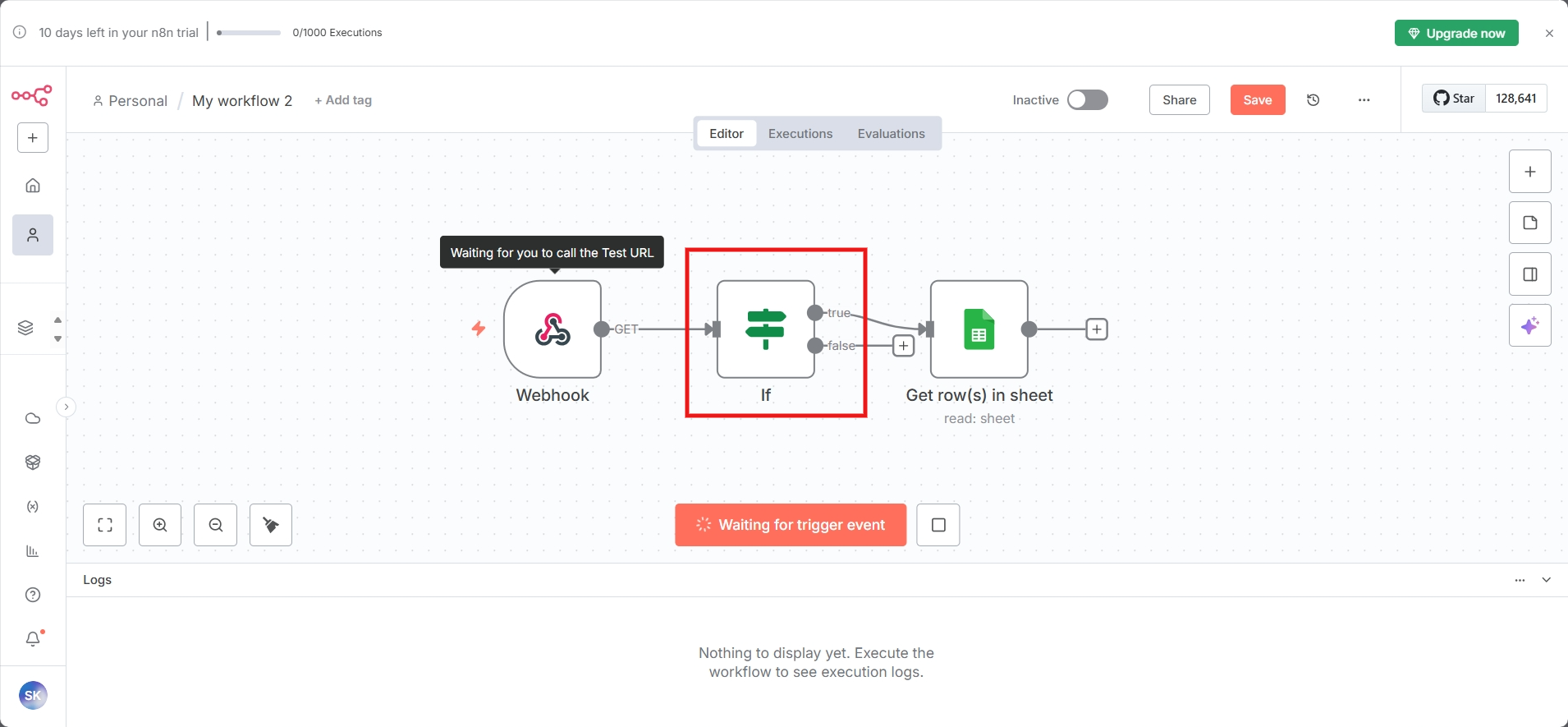 Branching with an IF Node