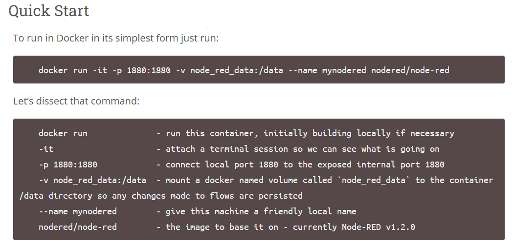Docker command
