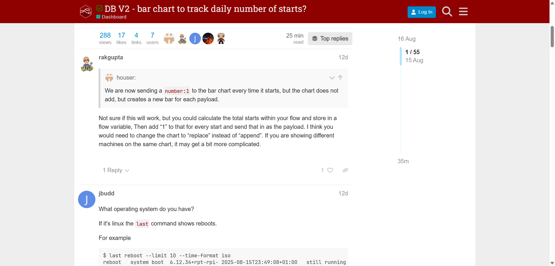 Node-RED forum support