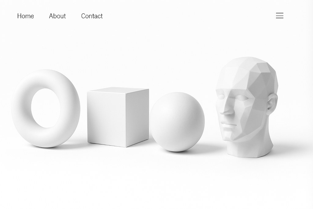 3D models in a website.