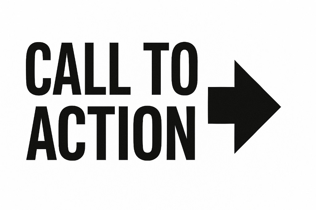 A call to action text and an arrow.