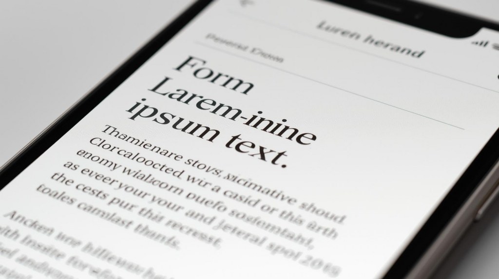 A close-up of a smartphone screen showing a well-designed, readable email with large text and white space.