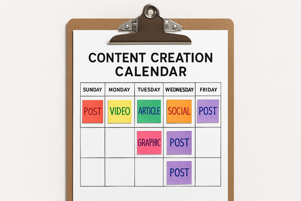 A content generation calendar.