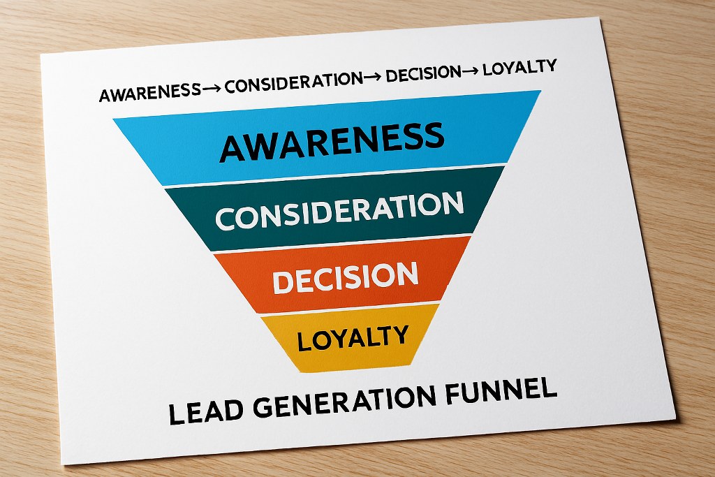 A lead generation funnel.