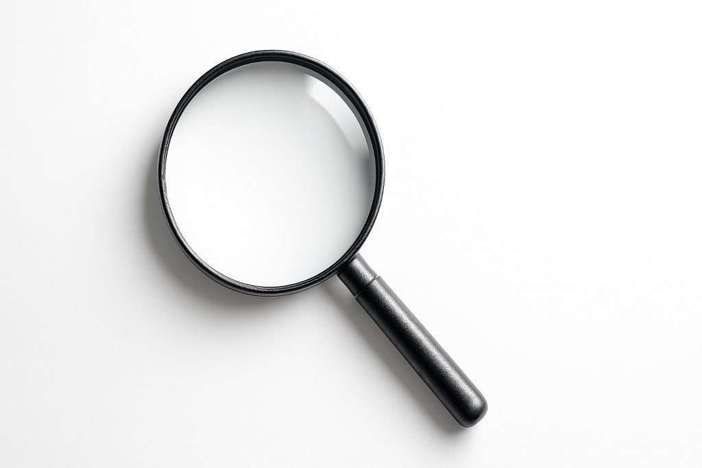 A magnifying glass used to represent search.