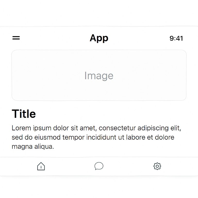 A simple app design.