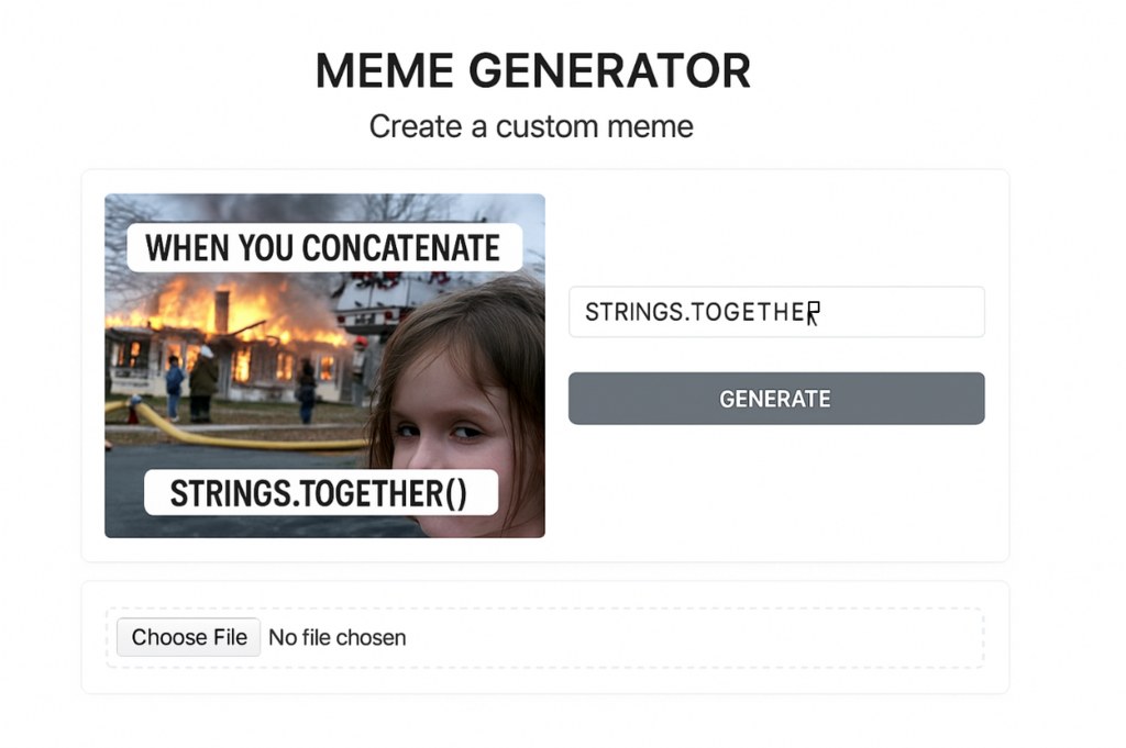 A simple meme generator.