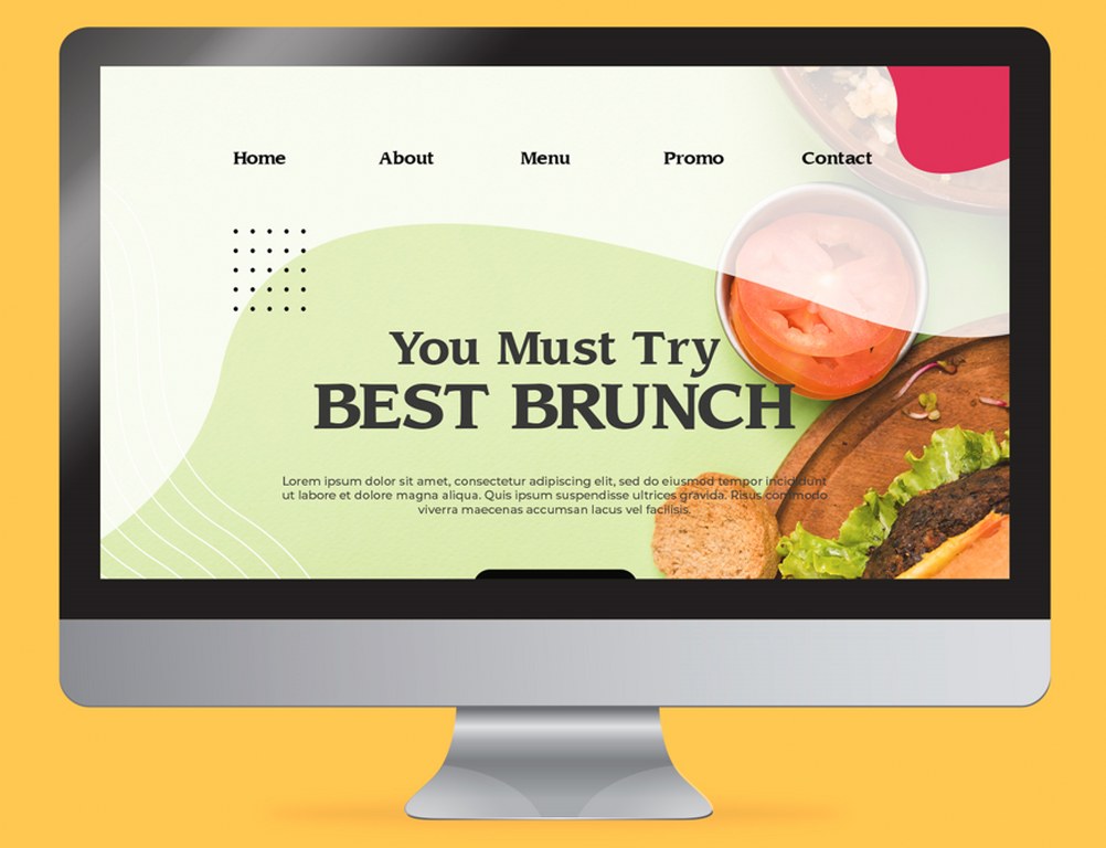 A simple navigation menu on a website.