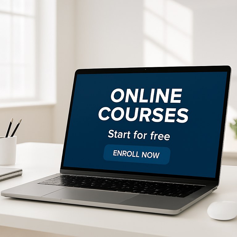 A website landing page.