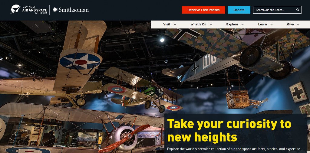 Air and Space Museum homepage.