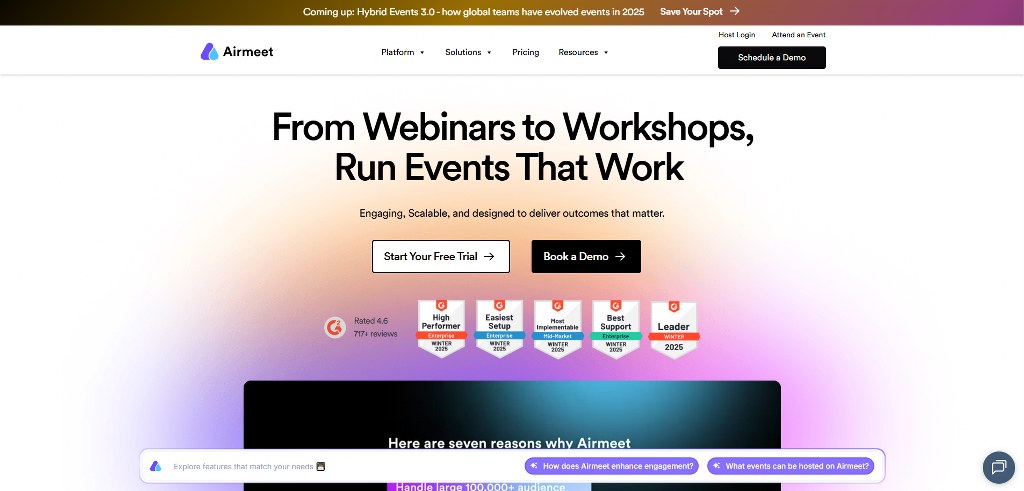 Airmeet's website.