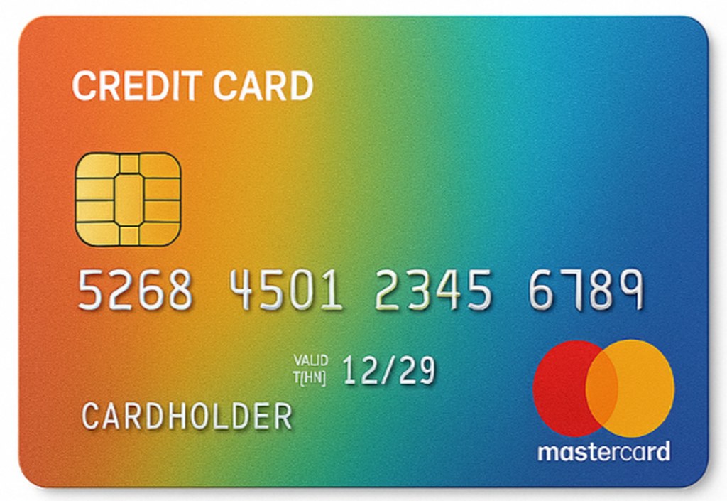 An example of a credit card. 