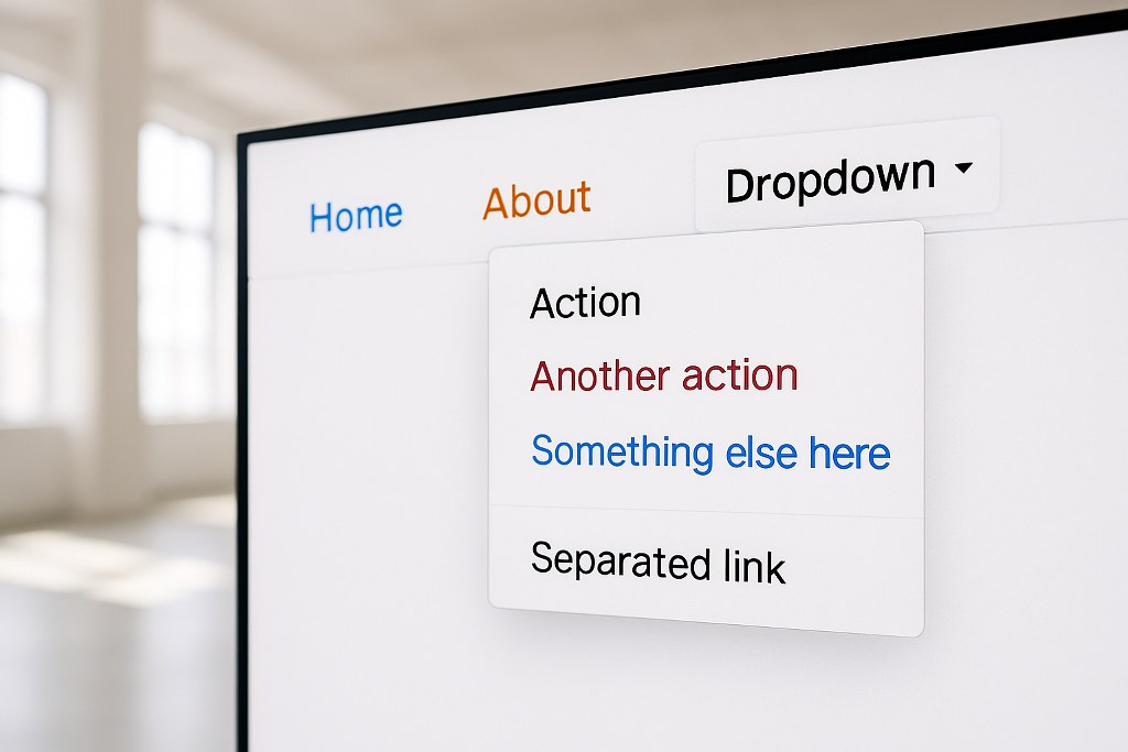 An example of how a dropdown menu should look like.