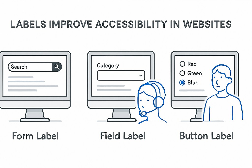 An illustration of labels in websites.