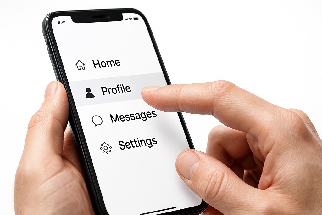 App navigation.