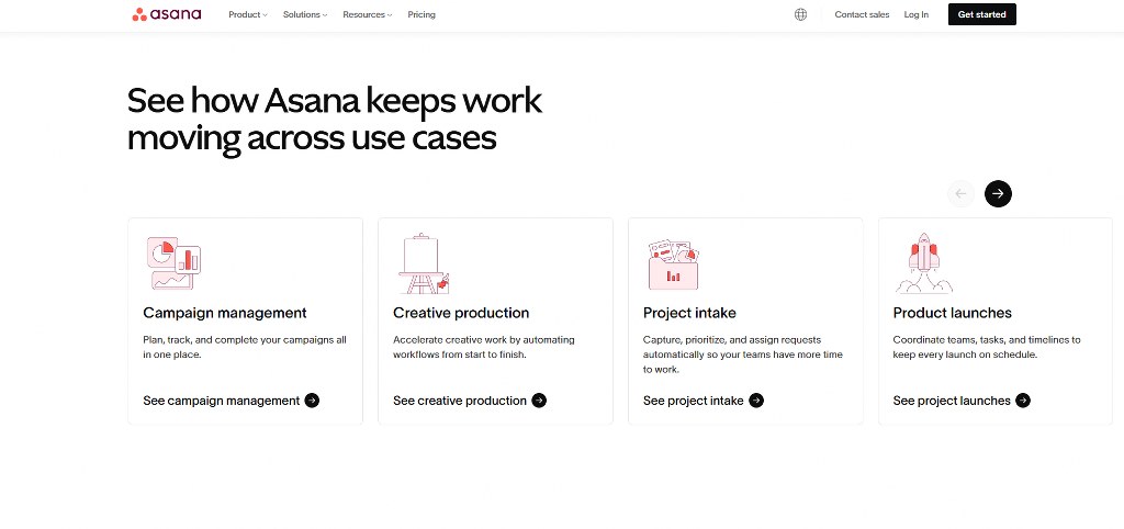 Asana's use cases.