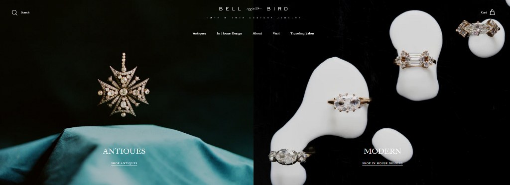 Bell & Bird homepage.