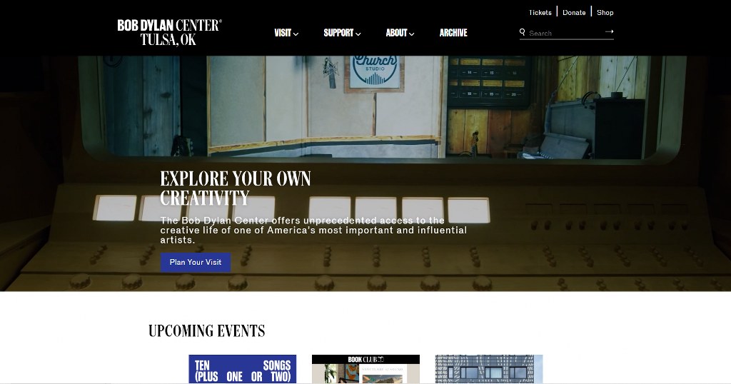 Bob Dylan's homepage.