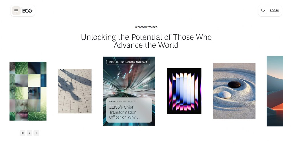 Boston Consulting Group (BCG) homepage.