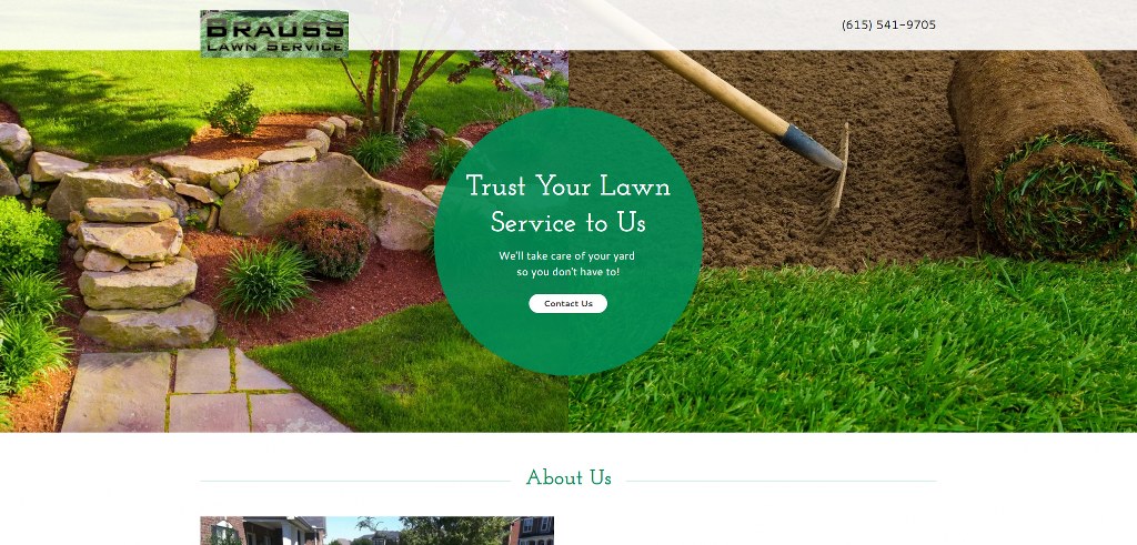Brauss Lawn Service's website.