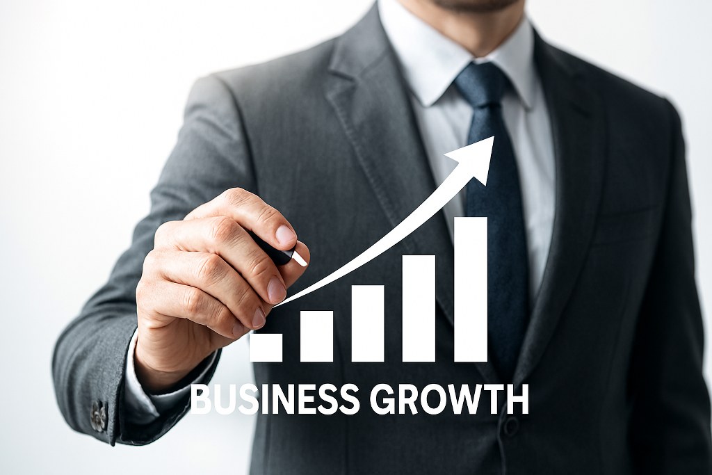 Business growth illustration. 