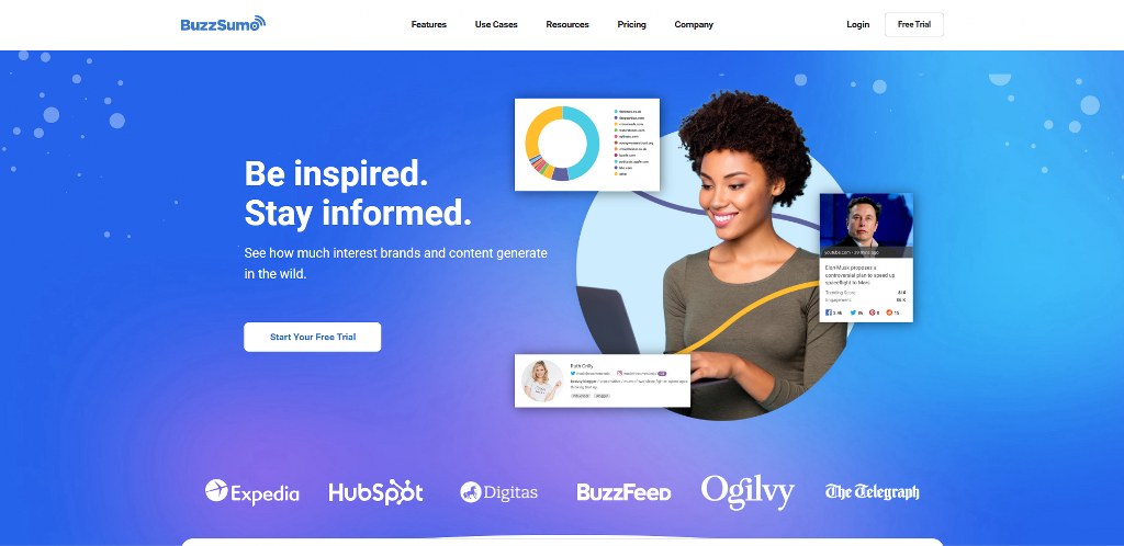 BuzzSumo's website homepage