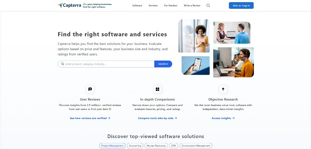 Capterra's website.