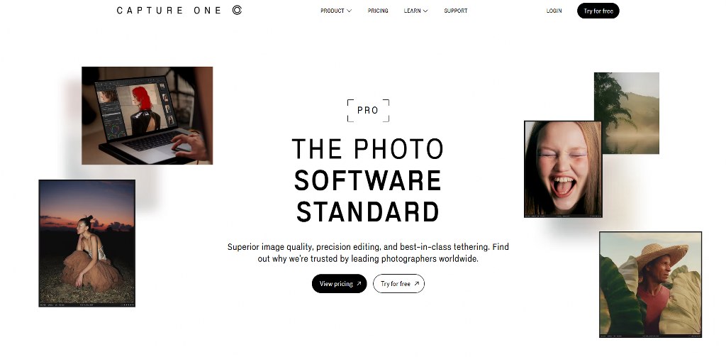 Capture One's homepage.