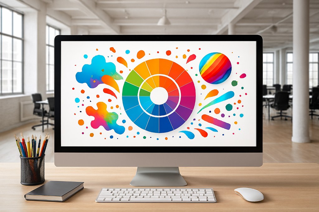 Color elements on a computer.