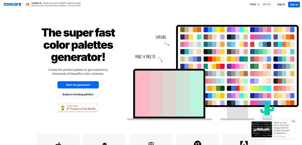 Coolors' website.